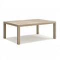 Gartenesstisch 140 x 80 x 75 cm Kunststoff Taupe mit Lattenoptik