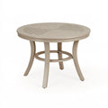Runder Gartentisch Ø 100 cm Kunststoff Taupe mit Schirmloch